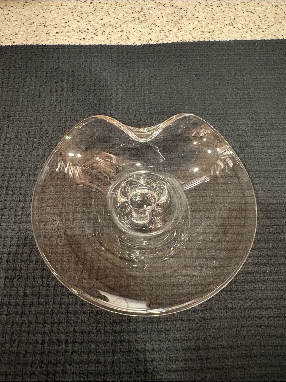 Vintage Contoured Edge Single Candle Holder